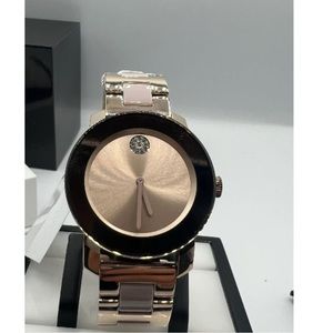 Movado Bold Quartz Pink Dial Ladies Watch